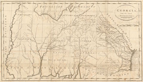 Georgia, from the latest authorities. (1795) Library of Congress Geography and Map Division.
